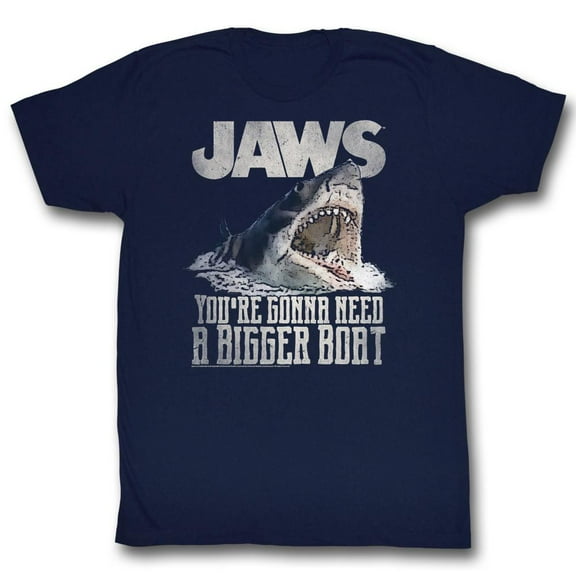 Jaws Real Big Navy Adult T-Shirt 5Xl