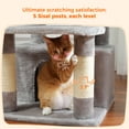 thumbnail image 6 of PAWZ Road Cat Tree Tower 54" Multi-Level Cat Condo with 5 Scratching Posts for indoor Small Cats, Gray, 6 of 11