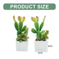 thumbnail image 2 of 2 uds simulación de planta de cactus suculenta bonsái pequeños adornos creativos macetas cuadradas plantas verdes artificiales, 2 of 5