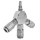 thumbnail image 5 of Conector neumático, múltiple de manguera de aire de 3 vías Adaptador de conector de acoplador rápido Divisor 1/4 '' F-NPT, conexión rápida, extracción rápida y fácil de combinar, 5 of 5