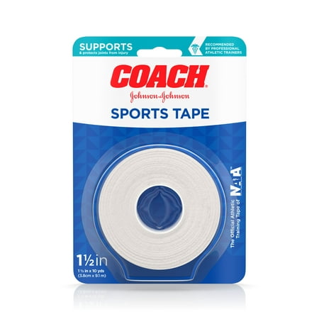 (2 pack) Johnson & Johnson Coach Sports Cloth Tape 1.5 in x 10