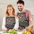 thumbnail image 3 of Pioneer Flower Floral Print Pattern Apron-Garden Aprons for Women with Pockets-Cotton Linen Waterproof Kitchen Cooking Gardening Aprons Adjustable for Kitchen,Cooking,BBQ and Salon 33x27 Inch, 3 of 7