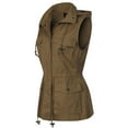 thumbnail image 3 of Made by Olivia Women's Drawstring Lightweight Loose Fit Sleeveless Vest Utility Jacket, 3 of 7