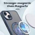 thumbnail image 6 of Magnetic Phone Case for iPhone 15 Plus Case, Phone Case with Magsafe Invisible Stand Kickstand Ring Holder Slim Thin Shockproof Anti-fall Translucent Bumper Women Men Cover Case,Blue, 6 of 7