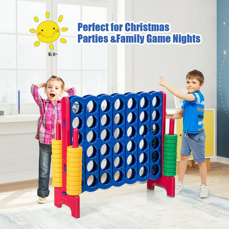 Costway Jumbo 4-to-Score Giant Connect Four Game, 3.5' Tall