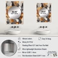 thumbnail image 4 of Designart "Hexagon Rustic Mosaic I" Geometric Mirror Wall Decor - Modern Brown Geometric Large Printed Mirror Wall Decor For Bedroom - 40" x 30" Inch, 4 of 5