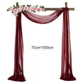 thumbnail image 2 of 1 Pcs Chiffon Curtain Solid Color Window Curtain Wedding Arch Curtain Photo Photography Outdoor Background Cloth, 2 of 9