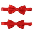 thumbnail image 3 of Esquirla Hommes Rouge Satin Cummerbund & Pré Cravate Noeud Papillon Smoking Mariage Ensemble Formel, 3 of 5