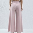 thumbnail image 6 of Diufon Wide Leg Pants for Women Ruffle Elastic High Drawstring Waist Lounge Pants Pockets Solid Color Pants, 6 of 6
