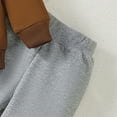 thumbnail image 6 of Toddler Boys' Outfits Girl Fall Winter Round Neck Long Sleeve Stretch 1T 2T 3T Sweatshirt and Elastic Pants Set Sweatsuit 2 Piece, 6 of 7