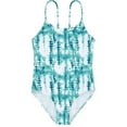 thumbnail image 1 of B91xZ Little Girls One Piece Swimsuit One Piece Rash Guard Girls Bathing Suit,Mint Green 6-12 Months, 1 of 2