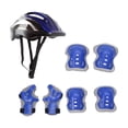 thumbnail image 1 of Juego de rodilleras y casco para patineta para niños, casco de ciclismo, coderas ajustables y elegantes para niños y niñas, deportes al aire libre Azul, 1 of 8