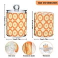 thumbnail image 5 of Yayeee 2 Pack Qtip Holder Bathroom Cotton Swab Canister with Lid Clear Dispenser Set, Orange Circle, 5 of 6