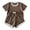 Brown, variant on enyan Toddler Baby Girl Summer Clothes 0 6 12 18 24 Months 2T 3T 4T 5T Shorts Sleeve Summer Beach T Shirts + Shorts Clothing Set Dailywear（White,18-24 Months)