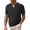Black, variant on Men's Relaxed Fit Short Sleeve T-Shirt Notch V-Neck with Chest Pocket Breathable Grid Textured Casual Tee for Daily & Vacation Khaki L