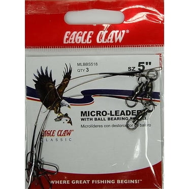 Eagle Claw 8-Wire Micro-Leaders With Crane Swivel (3-Pack) - MLC8