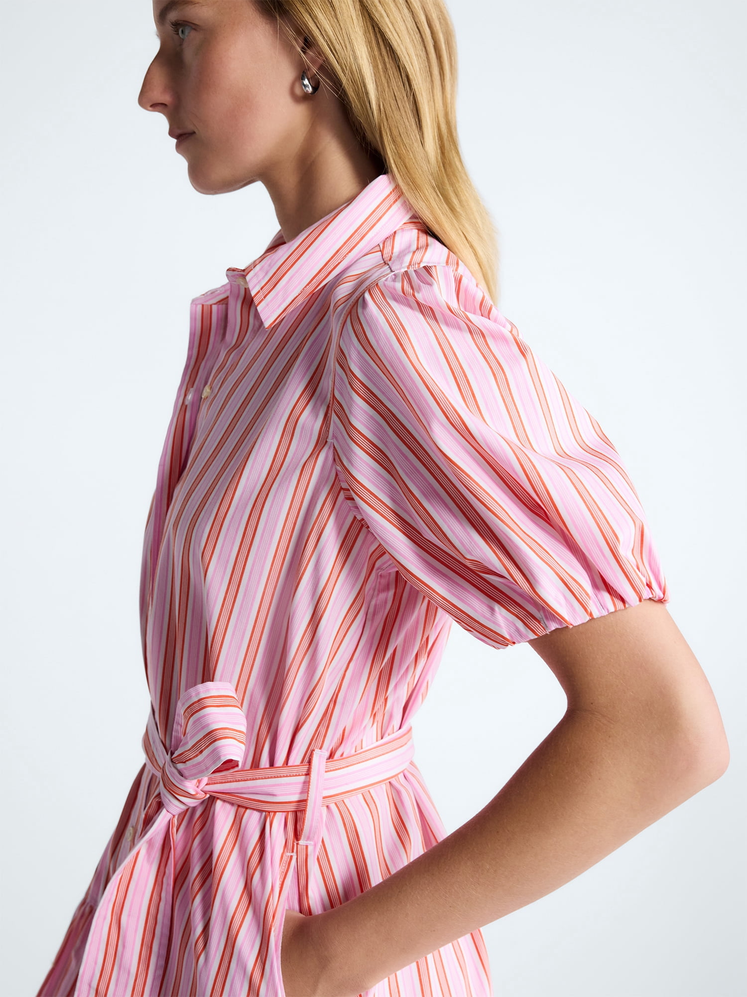 Free Assembly Women's and Women's Plus Cotton Mini Dress with Puff Sleeves, Sizes XS-4X