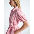 thumbnail image 4 of Free Assembly Women's and Women's Plus Cotton Mini Dress with Puff Sleeves, Sizes XS-4X, 4 of 5