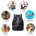 thumbnail image 3 of Mochila deportiva con cordón y bolsillos laterales de malla para gimnasio, 3 of 8