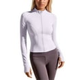 thumbnail image 2 of Yoga Jacket for Women Long Sleeve Slim Fit Stretchy Lightweight Breathable Zip Up Running Workout Jackets Outerwear, 2 of 5