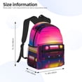 thumbnail image 2 of Balery Neon Cassette Tape Mochila para Mujeres y Hombres, Mochila Ligera Casual para Viajes, Mochila Clásica Básica para la Universidad, 2 of 6