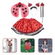 thumbnail image 3 of 4pcs / set Lady Bird Costumes Headband Wand Tutu Skirt Set Angle Girls Fairy Dress Outfit (Mariquita), 3 of 6