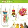 thumbnail image 2 of 4 Pack Small Bird Chewing Toys Foraging Hanging Cage Enrichment Activity Set For Parrotlets And Other Pet Birds, 2 of 7