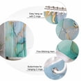 thumbnail image 5 of Marble Abstract Shower Curtain Set ，Waterproof Fabric Shower Curtains Modern Teal Green Gold Textured Stone Shower Curtains for Bathroom,Bathroom Decor 60"x72", 5 of 6