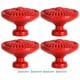 thumbnail image 1 of 4 juegos de tiradores de aleación de zinc, pomos redondos de un solo orificio para armario, cocina, 388, color rojo, 1 of 5