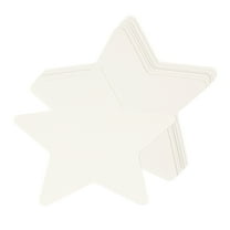 Uxcell 100 Pcs Star Cutouts, 3.9 x 3.9 Inch Star Shaped Paper Cards for DIY Projects, Classroom Decor Bulletin Board, White