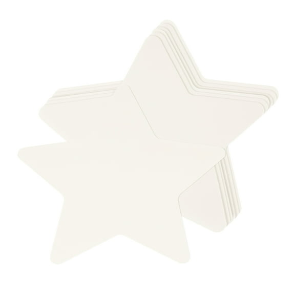 Uxcell 100 Pcs Star Cutouts, 3.9 x 3.9 Inch Star Shaped Paper Cards for DIY Projects, Classroom Decor Bulletin Board, White