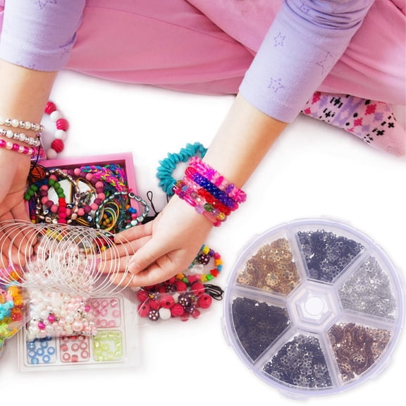 Hytrove Assorted Color Flower Beads for Jewelry Making with Storage Box - Perfect for Bracelets and Necklaces