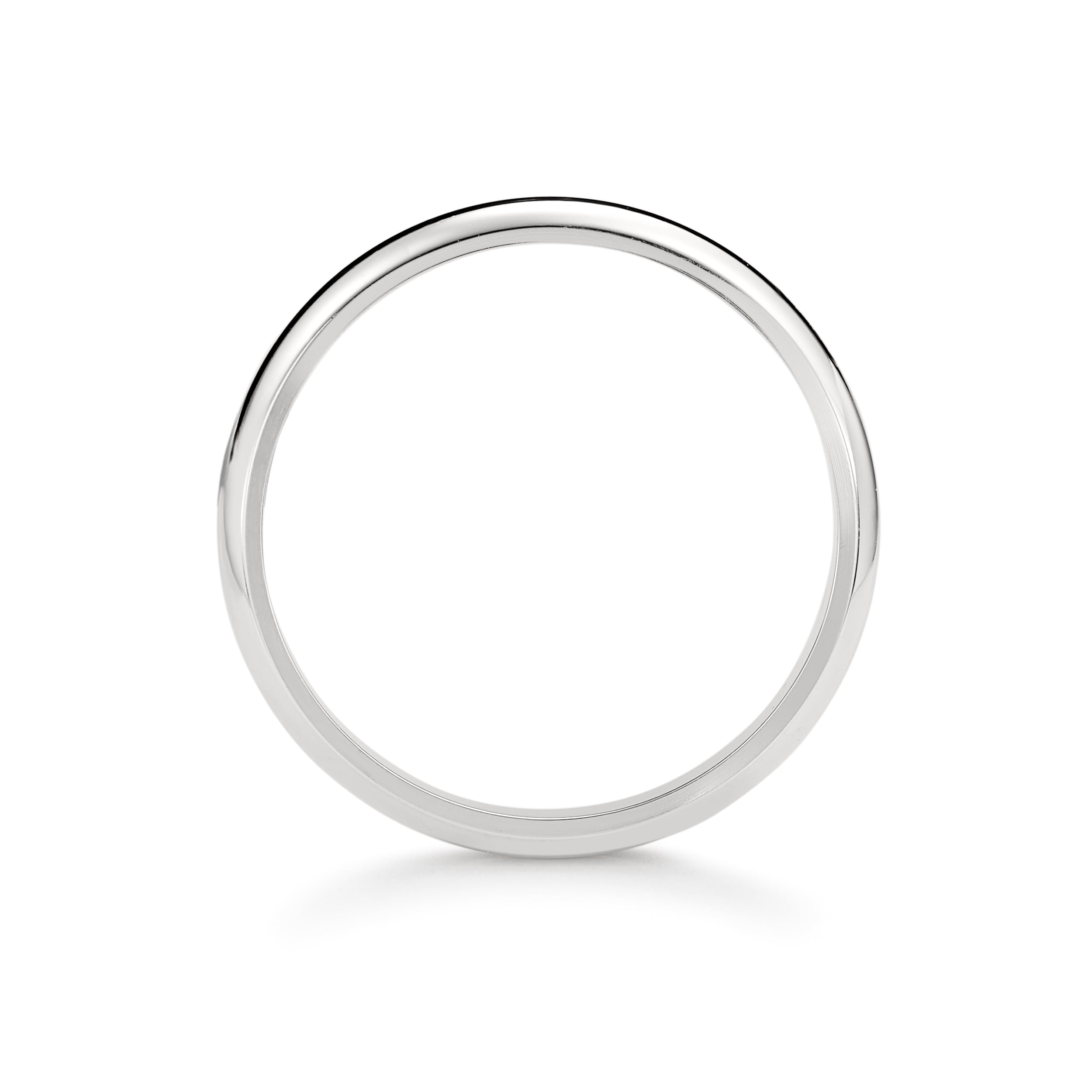 Women's Solid 14K White Gold 3mm Traditional Fit Plain Wedding Band Ring Size 5.5