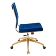 thumbnail image 3 of Modway Jive Armless Mid Back Performance Velvet Office Chair in Navy, 3 of 9