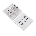 thumbnail image 1 of HD Multimedia Interface Wall Plate, 6 Port Full Duplex Multifunction USB3.0 RJ45 Wall Plate  for Computers, 1 of 7
