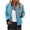 17# Sky Blue, variant on Zip Up Casual Jacket for Women Oversized Long Sleeve Coat Light Windbreaker With Ribbed Cuffs Pockets Sky Blue M