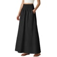 thumbnail image 4 of Roncen Boho Long Eyelet Skirts for Women Summer Casual Elastic High Waisted Flowy Beach Vacation Maxi Skirt with Pockets, 4 of 7