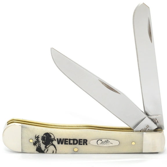 WR Case XX Pocket Knife 26191 WELDER NATURAL SMOOTH BONE TRAPPER(6254 SS)