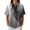Black #052, variant on Women's Waffle Knit Polo Shirt Color Block Striped Collared Short Sleeve Relaxed Fit Casual Daily Office Summer Tops 2026, XL
