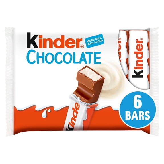 Kinder Snack Bars 6 Pack 126G, Imported from Britain