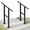 2 Steps, variant on Adjustable 3-Step Metal Stair Hand Rail – Sturdy Iron Railing Kit for Outdoor Porch, Deck, and Garden – Reliable 75° Angle Support – Color: Black, Size: 3 Steps, 1 Piece