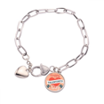 thumbnail image 1 of Feliz dia de San Valentin corazon Angel Pulsera de cadena de corazón joyería encanto moda, 1 of 3