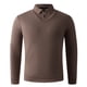 thumbnail image 2 of Blusa y camisa de manga larga con cuello vuelto para hombre, color liso, informal, elástica, deportiva, con botones, blusa de manga larga con cuello vuelto para hombre, tops de poliéster para hombre, 2 of 9