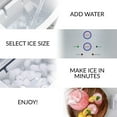 thumbnail image 5 of Igloo ICEB33SL Large-Capacity Automatic Portable Electric Countertop Ice Maker Machine, 33 Pounds in 24 Hours, 9 Ice Cubes Ready in 7 minutes, With Ice Scoop and Basket, 5 of 6