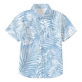 thumbnail image 7 of Ulanda Boys Hawaiian Shirts Casual Summer Short Sleeve Button Down Aloha Dress Beach Tee Tops Kids Hawaii Shirts for 5-14 Years (Light Blue, 11-12 Years), 7 of 7