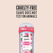 Suave Antiperspirant Deodorant For Women, Wild Cherry Blossom, 2.6 oz Twin Pack