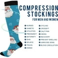 thumbnail image 4 of GZHJMY Christmas Compression Socks, Women Men Long Stocking (20-30mmHg), Travel Knee High Stockings for Athletic Sports,Running,Cycling,Nursing, 4 of 7
