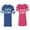 Men Royal / Women Pink, variant on Papa Mama Bear Matching Couple Cotton Jerseys (Men Royal / Women Red) (Men M / Women M)