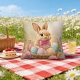 thumbnail image 5 of Uutvery Easter Bunny Print Pillowcase, Machine Washable Polyester Pillow Cover, Fade Resistant Indoor Outdoor Decor, Holiday Home Decor For Sofa Bed Chair, 5 of 7
