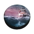 thumbnail image 3 of Balery Boat Lighthouse Storm Wavestire Cover Waterproof Dust-Proof, Universal Spare Wheel Tire Cover For Trailer, Rv, Suv Truck And Vehicle Camper Accessories-15 Inch, 3 of 9